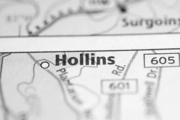 Hollins Virginia Mapa Concepto —  Fotos de Stock