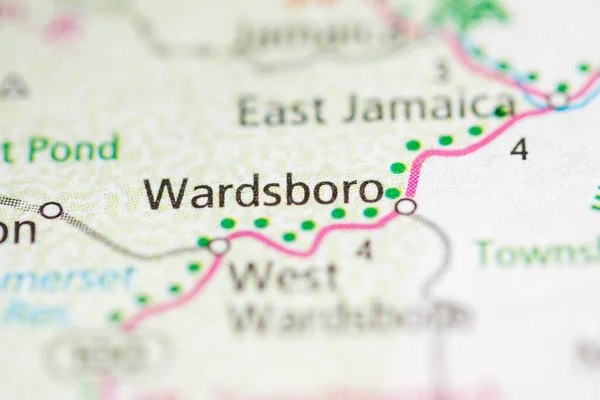 Wardsboro Vermont Kaart Verenigde Staten — Stockfoto