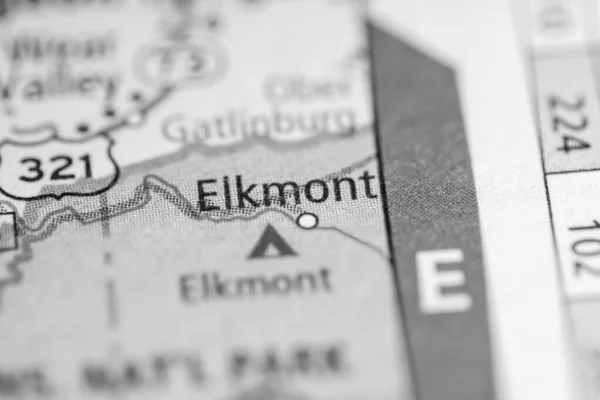 Элкмонт Теннесси Концепция Дорожной Карты Сша — стоковое фото