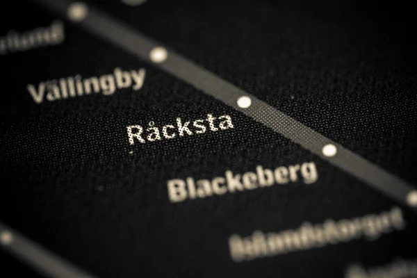 Station Racksta Carte Métro Stockholm — Photo