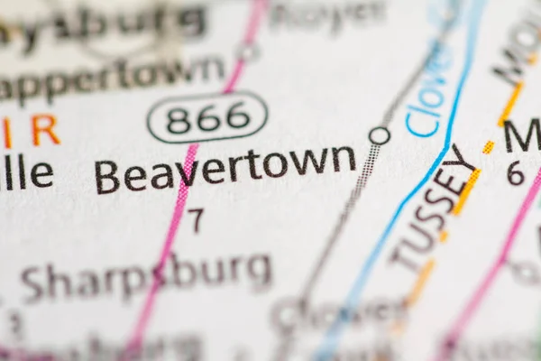 Beavertown Pennsylvania Usa Kartkoncept — Stockfoto