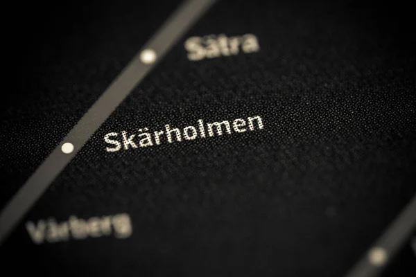 Skarholmen 스톡홀름 메트로 노선도 — 스톡 사진