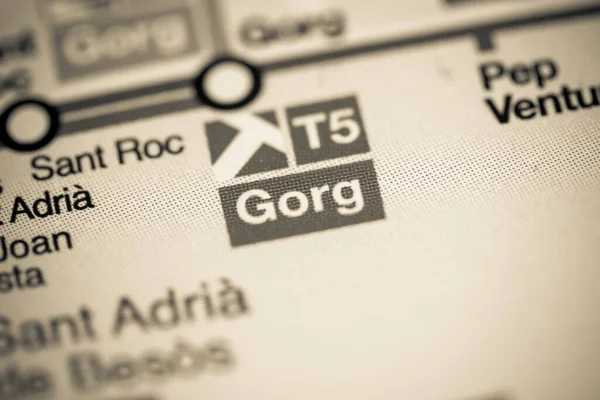 Gorg Station Barcelona Metro Map — Stock Photo, Image