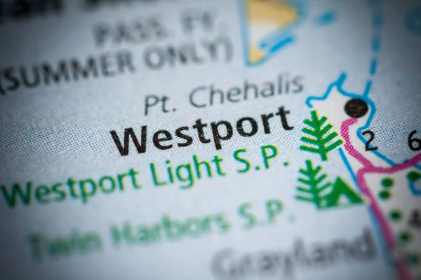 Вестпорт Вашингтоне Дорожная Карта Сша — стоковое фото