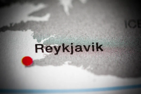 Mapa Ilustración Cartografía Reykjavik Islandia — Foto de Stock