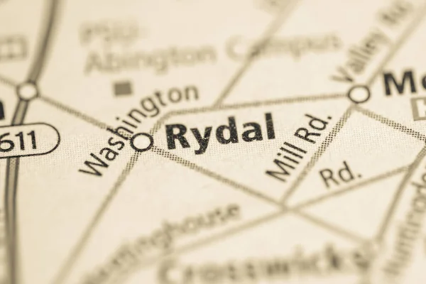 Rydal 宾夕法尼亚美国 路线图概念 — 图库照片