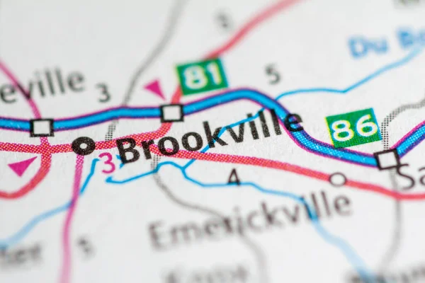 Бруквілл Пенсильванія Карта Сша — стокове фото