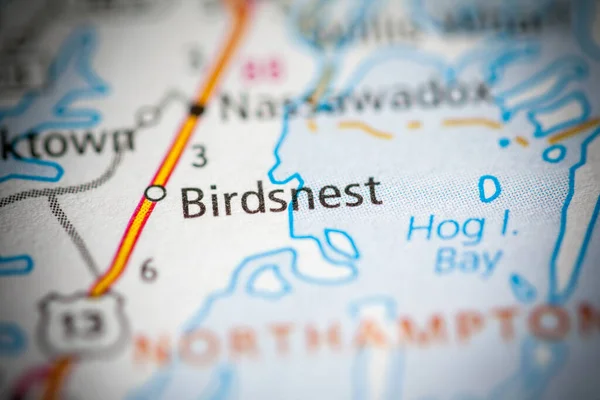 Birdsnest Virginia Usa Road Map Concept — Stock Photo, Image
