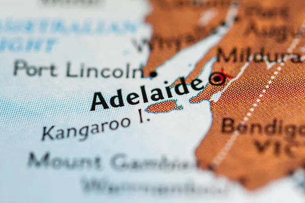 Аделаїда Австралія Подорож Карта — стокове фото