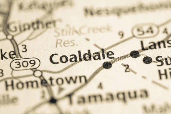 Coaldale Pennsylvania Usa Road Map Concept — Stock Photo, Image