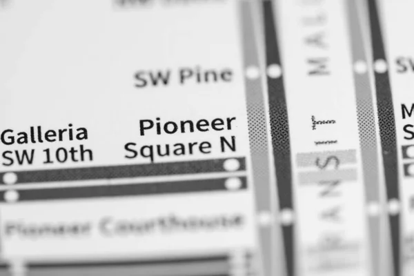 Pioneer Square Station Portland Metro Map — Stock Photo, Image