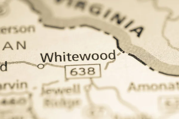 Whitewoodból Virginiában Usa Térképkoncepciója — Stock Fotó
