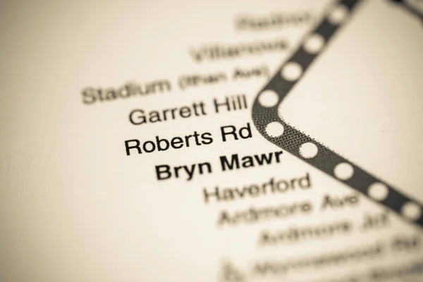 Estação Roberts Filadélfia Mapa Metro — Fotografia de Stock