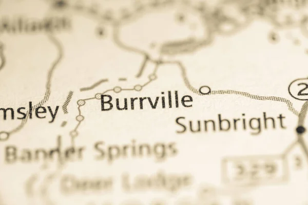 Burrville Ben Tennessee Ben Amerikai Térkép — Stock Fotó