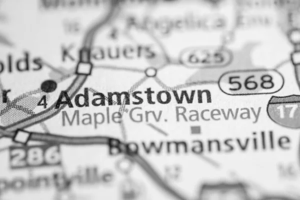 Adamstown Pennsylvania Stati Uniti Concetto Road Map — Foto Stock