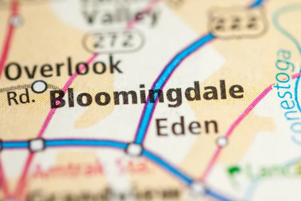 Bloomingdale Pennsylvania Mappa Degli Stati Uniti — Foto Stock