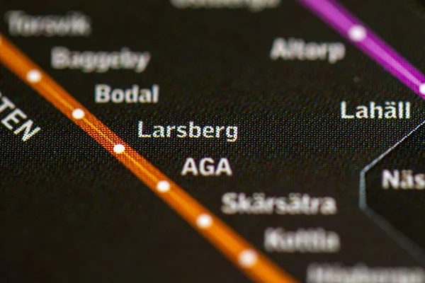 Estación Larsberg Mapa Del Metro Estocolmo — Foto de Stock
