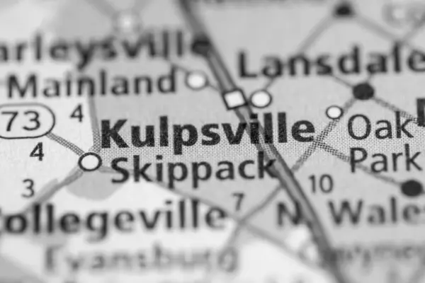 Kulpsville Pennsylvania Estados Unidos Mapa Carreteras Concepto — Foto de Stock
