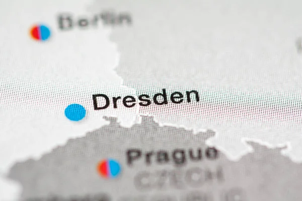 Dresde Alemania Cartografía Mapa Geográfico — Foto de Stock