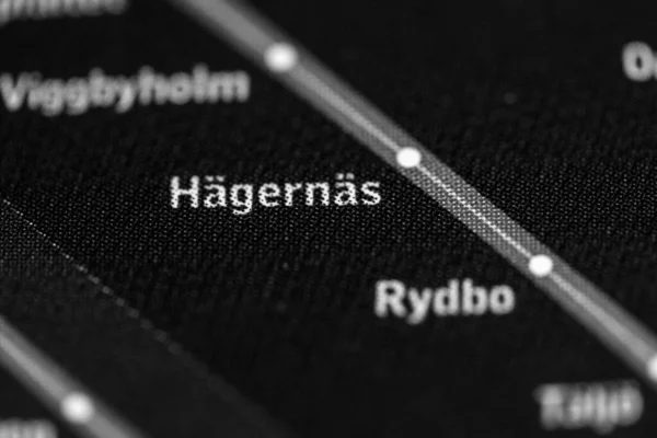Station Hagernas Carte Métro Stockholm — Photo