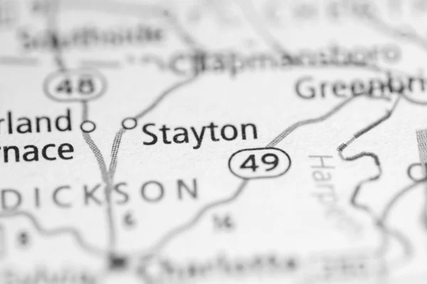 Stayton Tennessee Abd Yol Haritası Konsepti — Stok fotoğraf