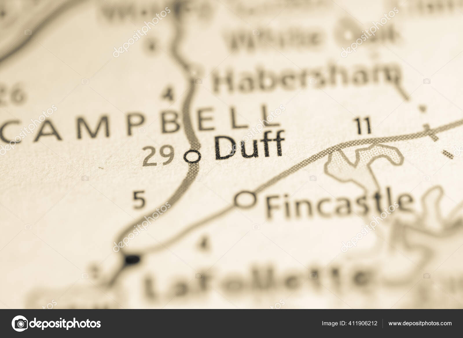 Duff Tennessee Usa Map Stock Photo by ©aliceinwonderland2020 411906212