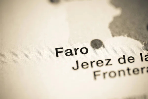 Faro Portugal Cartografia Mapa Geografia — Fotografia de Stock