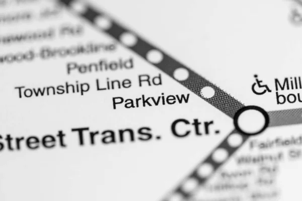 Σταθμός Πάρκβιου Φιλαδέλφεια Metro Χάρτη — Φωτογραφία Αρχείου