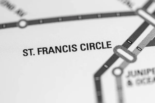 Francis Circle Station San Francisco Metro Map — Stock Photo, Image