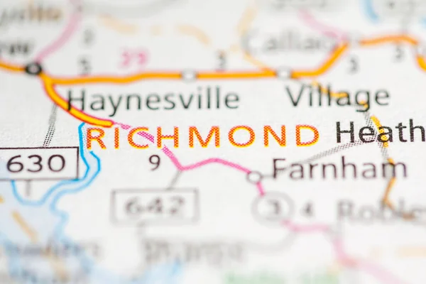 Ρίτσμοντ Βιρτζίνια Έννοια Οδικού Χάρτη Ηπα — Φωτογραφία Αρχείου