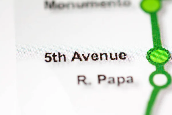 Σταθμός 5Ης Λεωφόρου Χάρτης Μετρό Μανίλα — Φωτογραφία Αρχείου