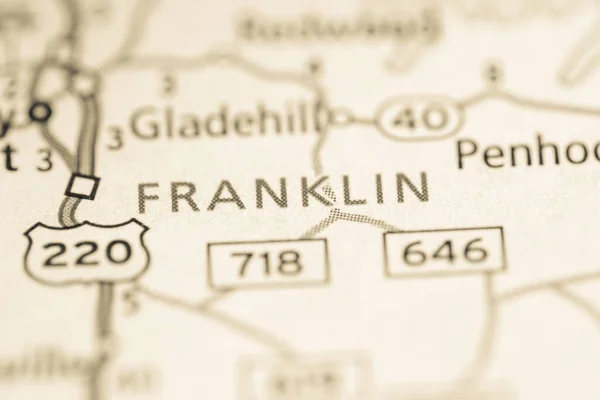 Franklin Virginia Hoja Ruta Concepto —  Fotos de Stock