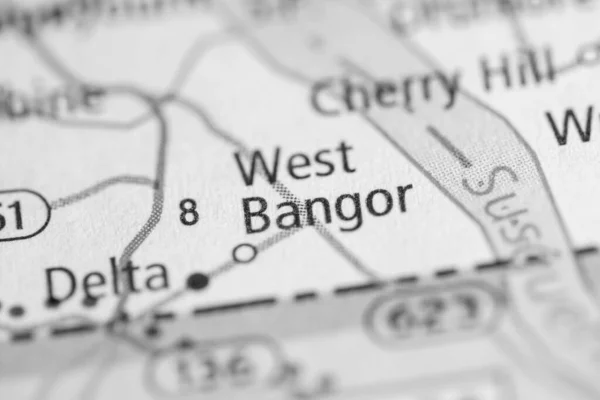 West Bangor Pennsylvania Usa Map — Stock Photo, Image