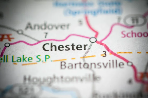 Chester Vermont Abd Haritası — Stok fotoğraf