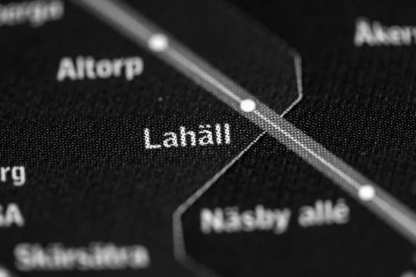 Estación Lahall Mapa Del Metro Estocolmo —  Fotos de Stock