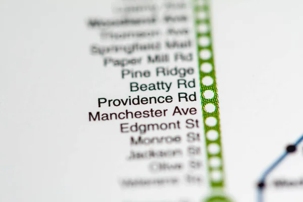 Providence Station Philadelphia Metro Map — Stock Photo, Image