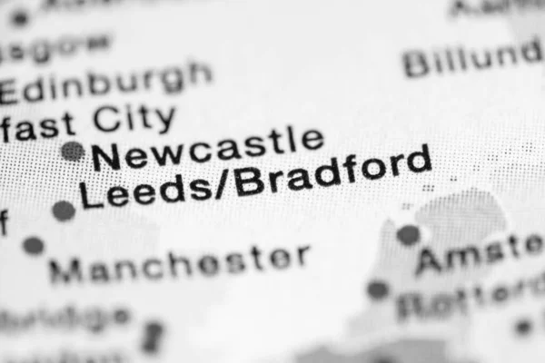 Leeds Bradford England Metro Map — стокове фото