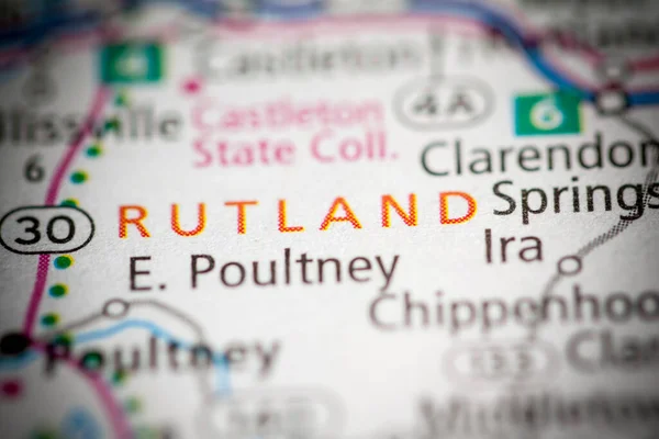 Rutland Nel Vermont Mappa Degli Stati Uniti — Foto Stock