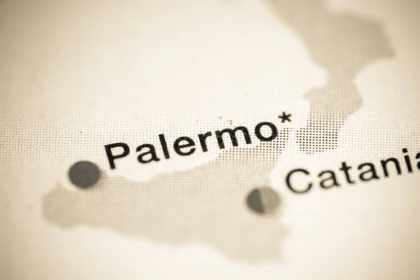 Palermo, Italy cartography illustration, geography map