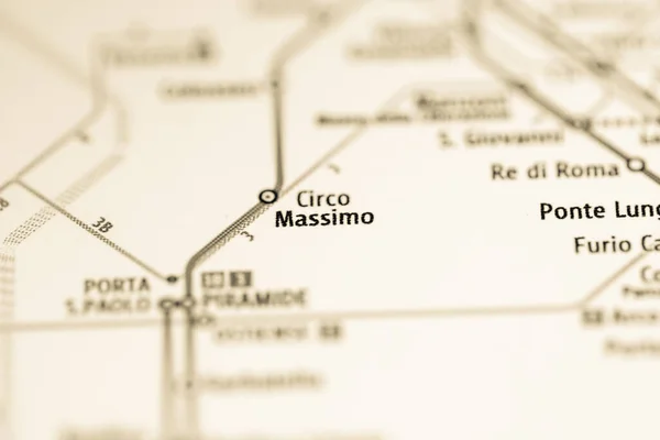 Circo Massimo Stationen Rom Metro Karta — Stockfoto