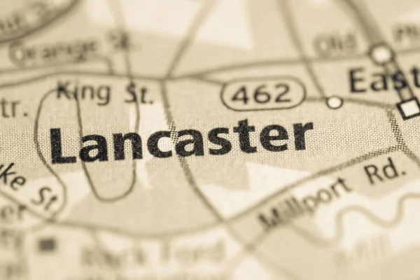 Lancaster. Pennsylvania. USA map