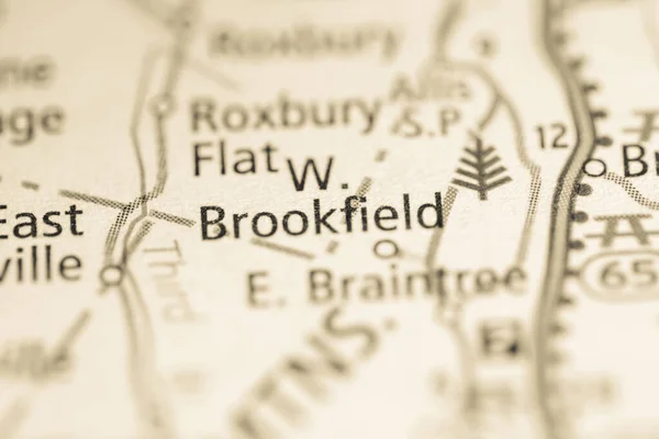 West Brookfield Vermont Estados Unidos Mapa Carreteras Concepto — Foto de Stock