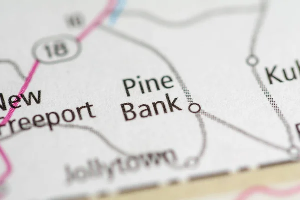 Pine Bank Pennsylvania Mapa Usa — Foto de Stock