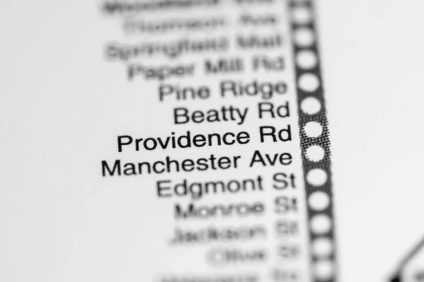 Providence Stasjon Philadelphia Metro Kart – stockfoto
