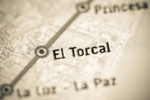 Estação Torcal Mapa Metro Málaga — Fotografia de Stock
