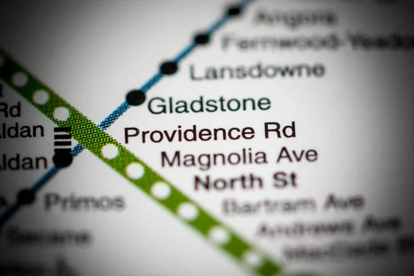 Σταθμός Πρόβιντενς Ρντ Φιλαδέλφεια Metro Χάρτη — Φωτογραφία Αρχείου