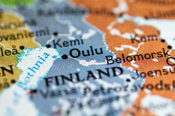 Oulu Finland Metro Map View — Stock Photo, Image