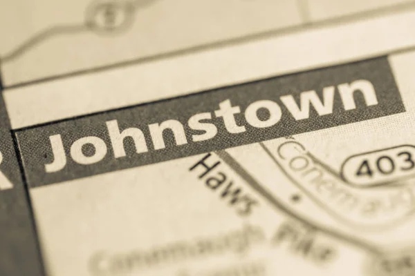 Johnstown Pensilvânia Eua Mapa — Fotografia de Stock
