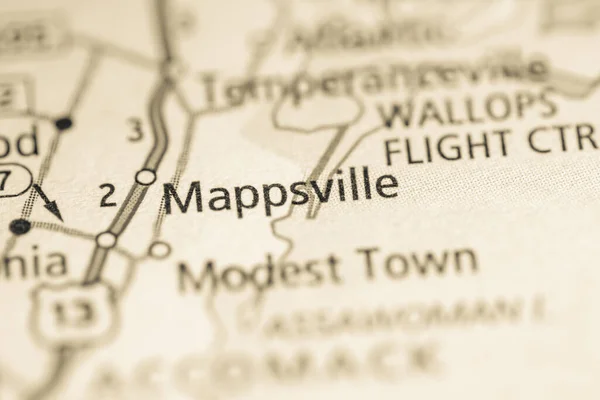 Mappsville Virginia Estados Unidos Mapa Carreteras Concepto —  Fotos de Stock