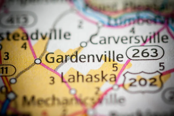 Gardenville Pensilvânia Eua Mapa — Fotografia de Stock